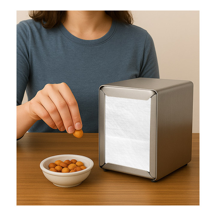 Paper Napkins for Napkin Dispenser 17x17cm White (400 Units) 