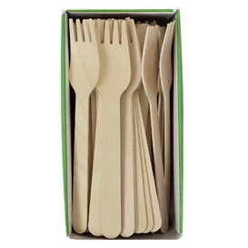 Wooden Fork Eco 16cm (100 Units)