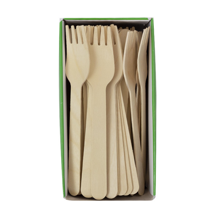 Wooden Fork Eco 16cm (100 Units)
