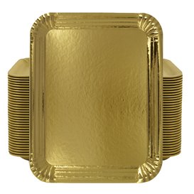 Paper Tray Rectangular shape Gold 16x22 cm (100 Units)  