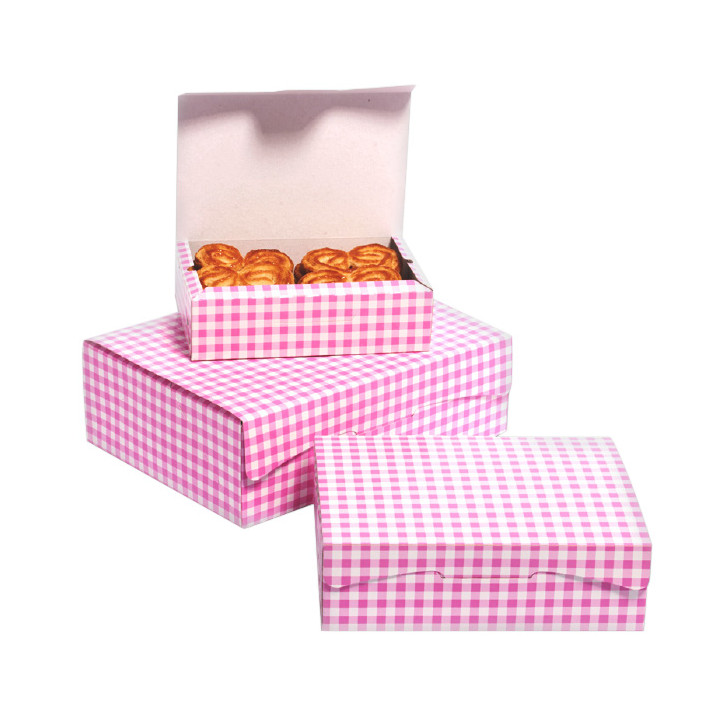 Paper Bakery Box Pink 20,4x15,8x6cm 1kg (20 Units)