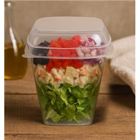 Lid for Tasting Bowl PS Transparent 7,5x7,5cm (100 Units)