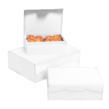 White 2 kg cardboard box for pastries, sweets and baked goods