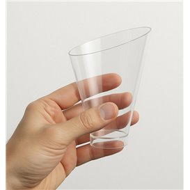 Mini Angled Appetizer Round Cup PS Transparent 195ml (100 Units) 