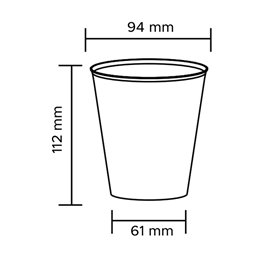 Unbreakable and reusable mojito glass made from transparent PP 480 ml (450 Units)