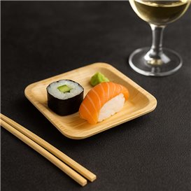 Square Wooden Plate 9x9cm (600 Units)