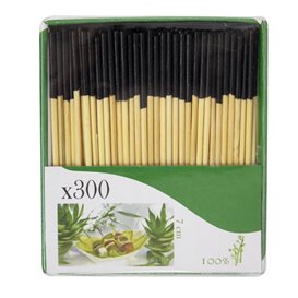 Bamboo Food Picks Black Tip 7cm (3.600 Units)