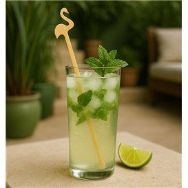Bamboo Flamingo Drink Stirrer 18cm (600 Units)