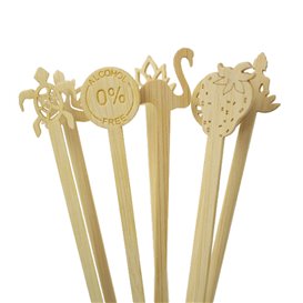 Bamboo Flamingo Drink Stirrer 18cm (50 Units)