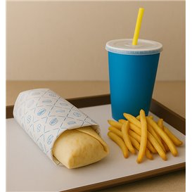 Eco Greaseproof Paper for Wrappling Blue 30x30cm (5.000 Units)