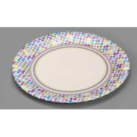 Paper Plate "Rayas y Topos" Design 23cm (8 Units) 