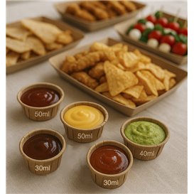 Pleated Kraft Paper Souffle Cup 30ml (3000 Units)