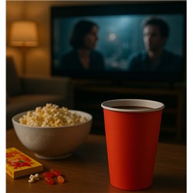 Cardboard Cup “Colores” Red 600ml Ø9,4cm (20 Units)