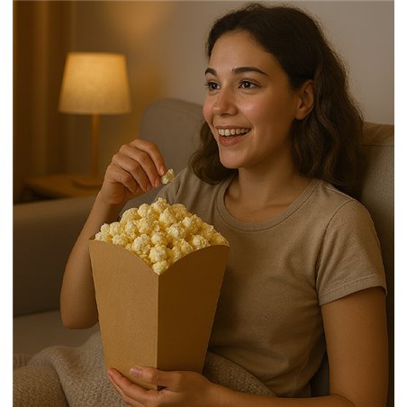 Large 150 g Kraft box for popcorn and snacks