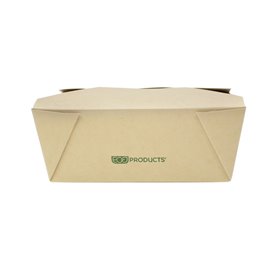 Bamboo Paper Food Box Kraft 14x12x6,5cm 1300ml (50 Units)