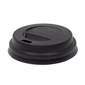 Lid for Paper Cup Hole Black Ø9,3cm (1000 Units)