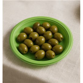 PS Reusable Plastic Plate Flat Lime Green Ø165mm (25 Units)