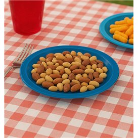 PS Reusable Plastic Plate Flat Dark Blue Ø165mm (450 Units)