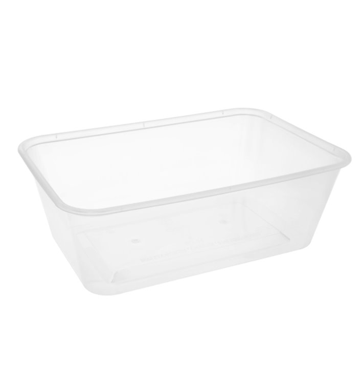 Rectangular Container in PP Transparent 750ml 17,4x11,6x5,5cm (25 Units)
