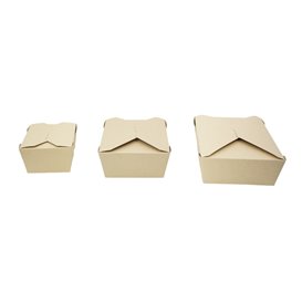 Bamboo Paper Food Box Kraft 14x12x6,5cm 1300ml (400 Units)