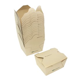 Bamboo Paper Food Box Kraft 16x14x6,5cm 1800ml (200 Units)