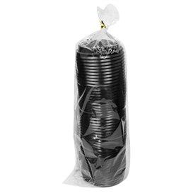 Lid with Hole for Paper Cup Black Ø7,3cm (100 Units)