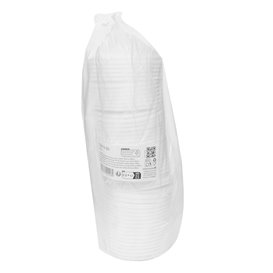Plastic Lid with Hole PS White Ø8,0cm (50 Units)