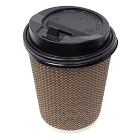 Plastic Lid with Hole PS Black Ø8,0cm (1000 Units)