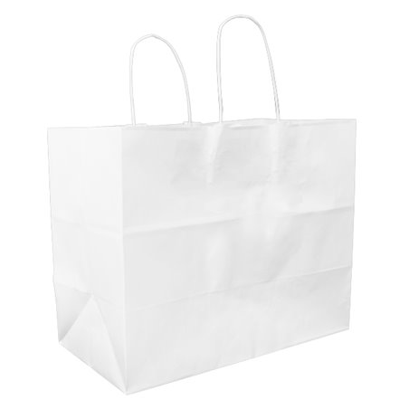 White paper bag with twisted handles 32 + 16 x 26 cm