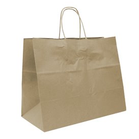 Paper Kraft Bag with Twisted Handles 80 g/m² 32+16x26cm (300 Units)