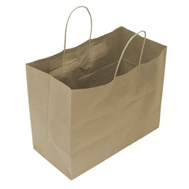 Paper Kraft Bag with Twisted Handles 80 g/m² 32+16x26cm (300 Units)