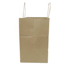 Paper Kraft Bag with Twisted Handles 80 g/m² 32+16x26cm (25 Units)