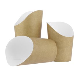 Paper Container Kraft for Fries and Wraps Ø7,8x10,8cm (1.320 Units)