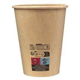Paper Cup Kraft-Kraft 12Oz/360ml Ø9,0cm (1.000 Units)