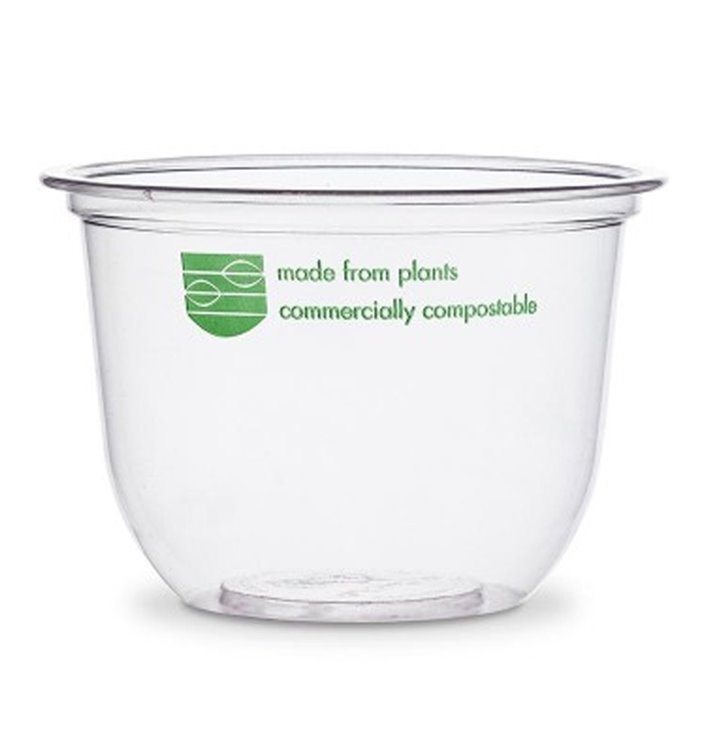 Tub Deli Container PLA Clear Compostable 250ml (1000 Units)