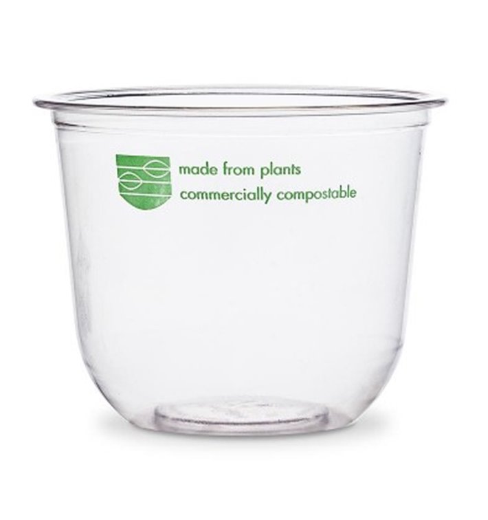 Clear Compostable PLA Tub 320 ml (1000 Units)