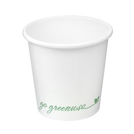 White "Go Green" Paper Cup 2.5Oz/75ml  (50 Units)