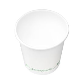 White "Go Green" Paper Cup 2.5Oz/75ml  (50 Units)