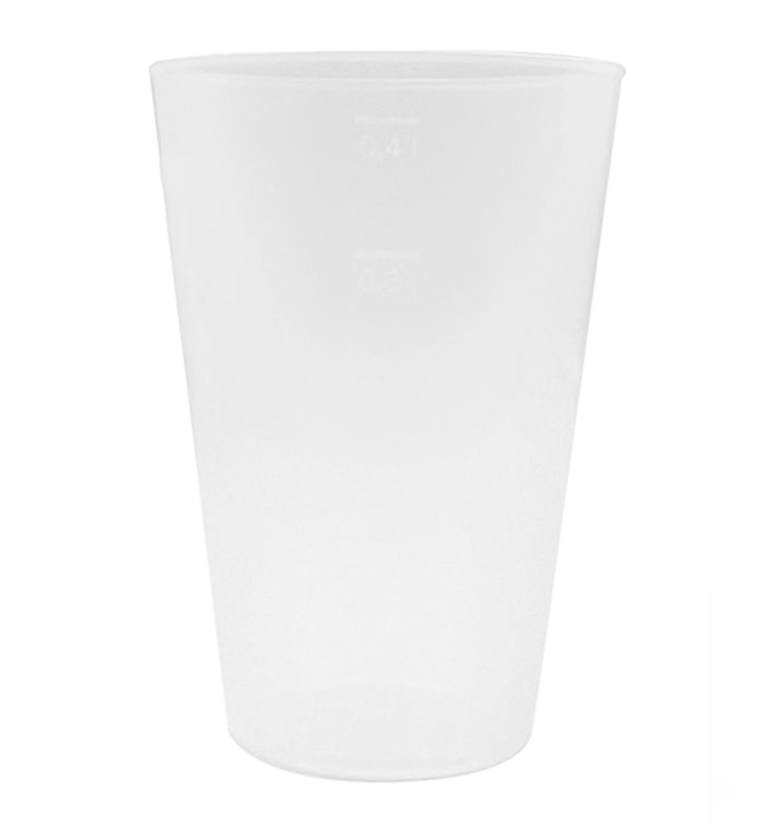 Reusable Durable Beer Glas PP 450ml (5 Units)