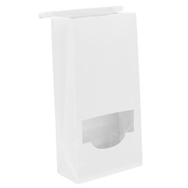 SOS Bag with Tin Tie and Window White 12+6,0x23,5cm (50 Units)