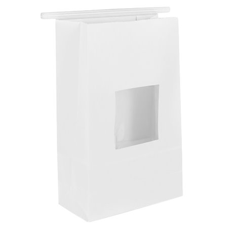 White SOS Bag with Closure and Window 15+7x23 cm