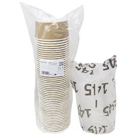 Paper Soup Bowl with Lid Kraft PP 750ml Ø15cm (300 Units)