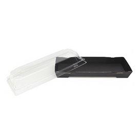Plastic Lid for Sushi Container rPET 22x9cm (50 Units)