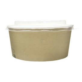 Paper Soup Bowl with Lid Kraft PP 750ml Ø15,0cm (300 Units)