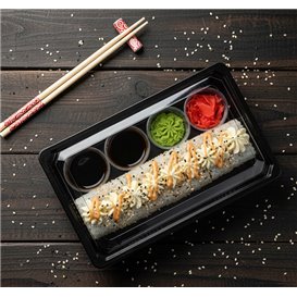 Plastic Lid for Sushi Container rPET 18,5x12,5cm (400 Units)