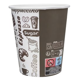 Cardboard Cup ''Coffee Time'' 8Oz/240ml Ø8,0cm (50 Units)