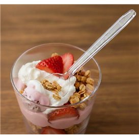 Reusable Spoon in PS Transparent 18cm (50 Units)