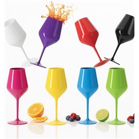 Durable Reusable Purple Tritan Wine Glass 470ml (6 Unit)