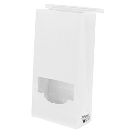 SOS Bag with Tin Tie and Window White 12+6,0x23,5cm (50 Units)