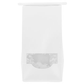 SOS Bag with Tin Tie and Window White 12+6x23,5cm (1000 Uds)